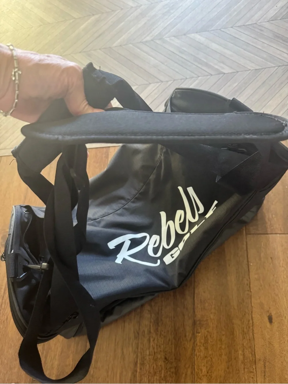 Nike Rebels Sport Black Duffel with White Logo